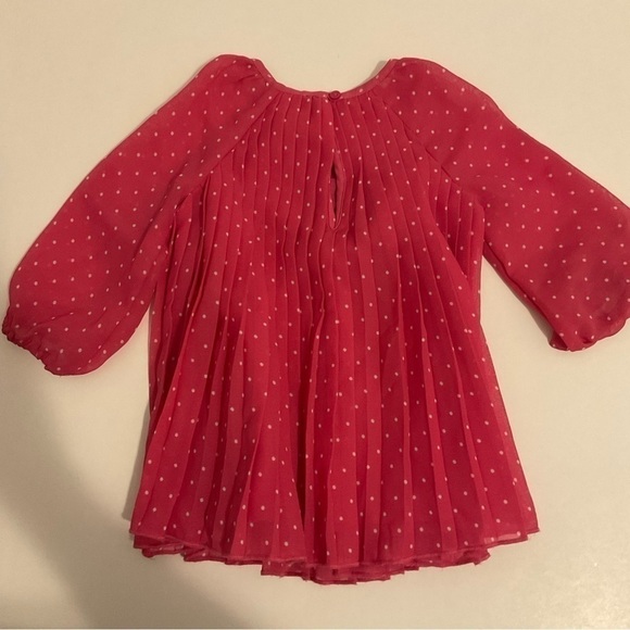 ⭐️3/$25 Baby Gap Polka dot  Pleated blouse Size 6-12 months - Picture 3 of 8